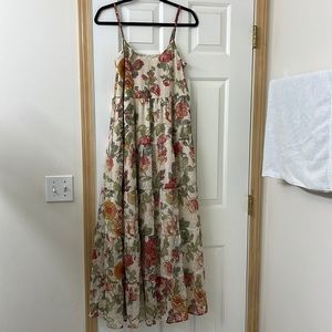 BEAUTIFUL Mango tiered floral maxi dress